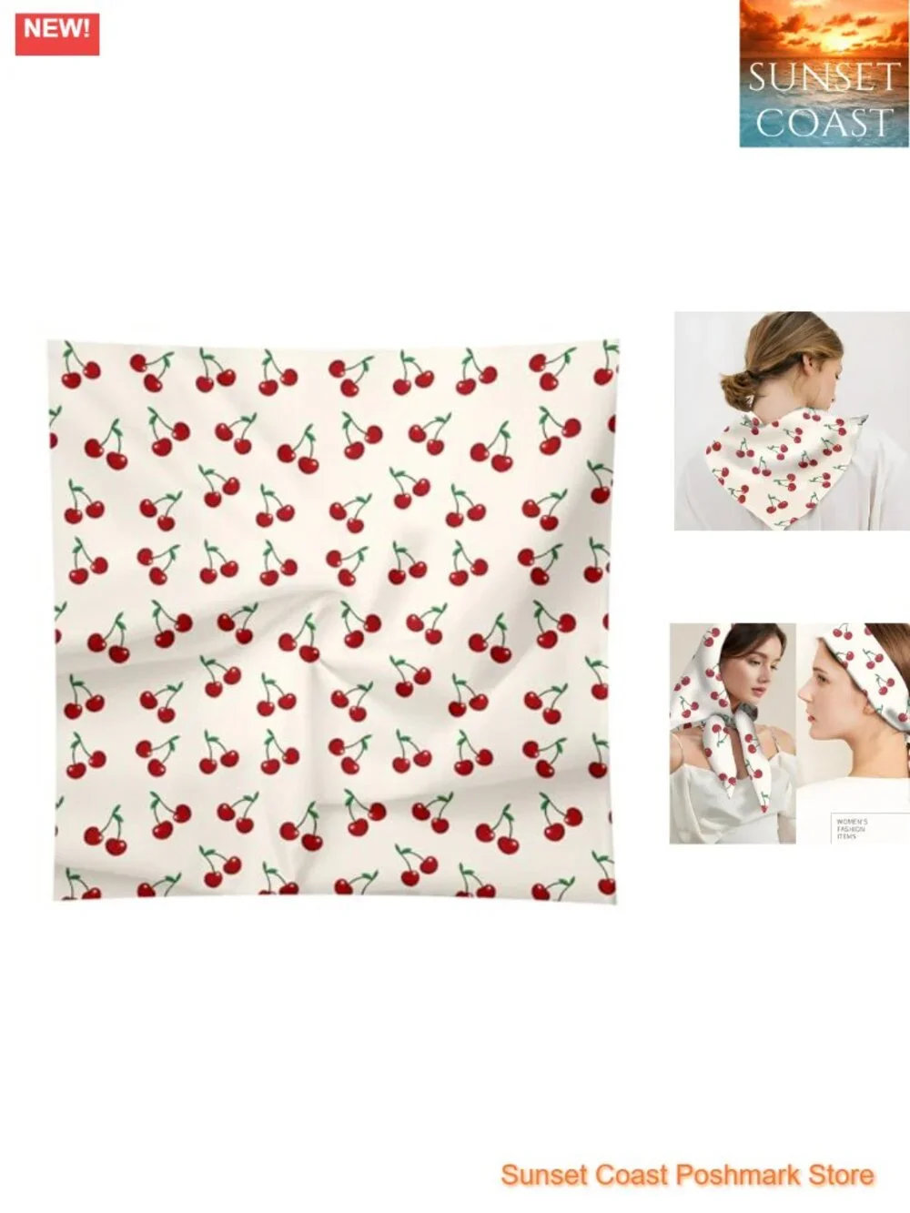 Silky Touch Large Square Polyester Fashion Scarf for Hair Wrapping and Neck
